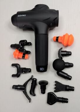 Deep Tissue Percussion Massage Gun w/ 12 Interchangeable Heads Quiet Portable